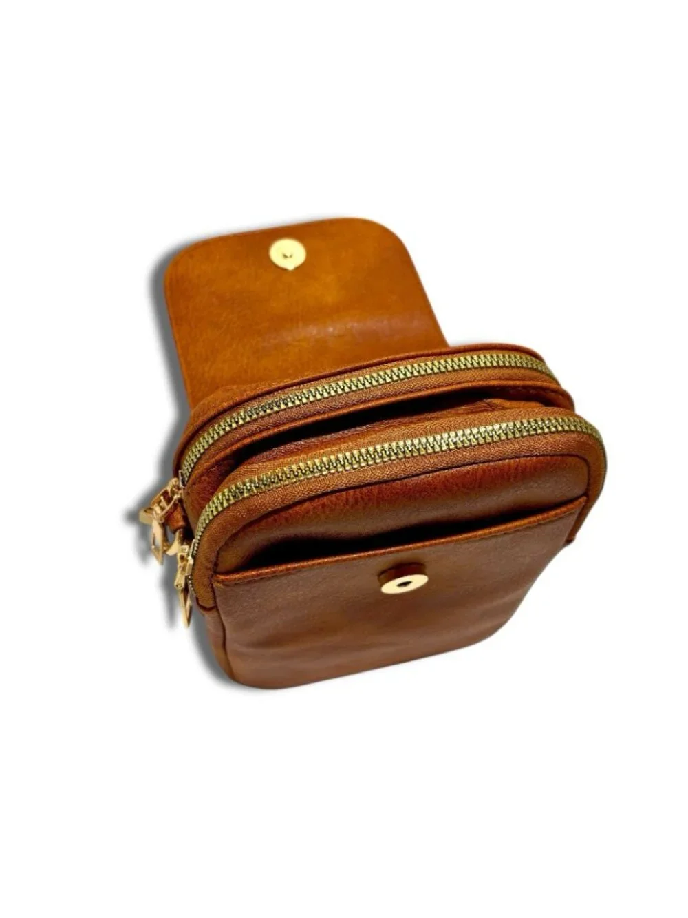 Small Crossbody Purse, Soft Faux Leather, Cell Phone Holder, Adjustable Strap. - Picture 4 of 10